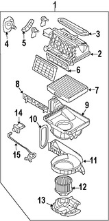 Foto de Carcasa del motor del ventilador HVAC Original para Kia Sedona Hyundai Entourage Marca HYUNDAI Nmero de Parte 971124D000