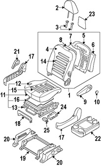 Foto de Manilla de Ajuste de Reclinacion Asiento Trasero Original para Hyundai Entourage Kia Sedona Marca HYUNDAI Nmero de Parte 880694D220CS