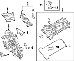 Foto de Sello Arandela Cubierta de Vlvula Original para Hyundai Genesis 2015 2016 Marca HYUNDAI Nmero de Parte 224443F401