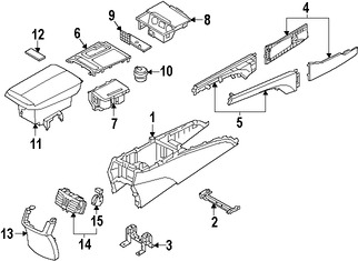 Foto de Consola de Apoyabrazos Original para Hyundai Genesis 2015 2016 Marca HYUNDAI Nmero de Parte 84660B1050WYB