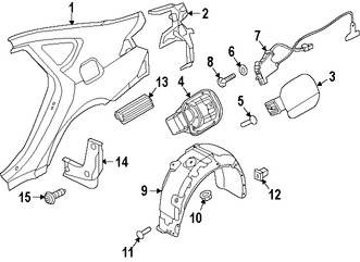 Foto de Guarda lodo Original para Hyundai Genesis 2015 2016 Marca HYUNDAI Nmero de Parte 86842B1000