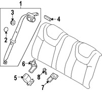 Foto de Stop del Boton de Hebilla de Cinturon de Seguridad Original para Hyundai Genesis Coupe Marca HYUNDAI Nmero de Parte 888782M1009P