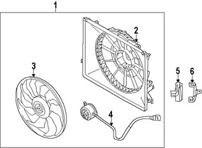 Foto de Cubierta de ventilador de enfriamiento del motor Original para Hyundai Equus Hyundai Genesis Marca HYUNDAI Nmero de Parte 253503M250