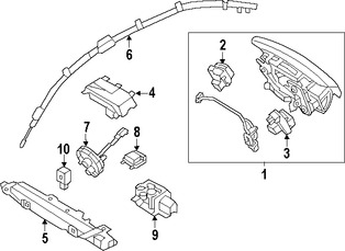 Foto de Sensor de impacto del Air Bag Original para Hyundai Equus 2014 2015 2016 Marca HYUNDAI Nmero de Parte 959203N100