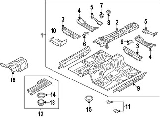 Foto de Bandeja de Piso Original para Hyundai Equus 2014 2015 2016 Marca HYUNDAI Nmero de Parte 651003N700