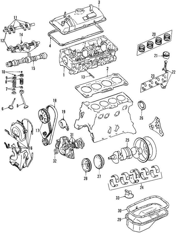 Foto de Motor Completo Original para Mitsubishi Precis 1990 1991 1992 1993 1994 Hyundai Excel 1994 Marca HYUNDAI Nmero de Parte 2110124G10