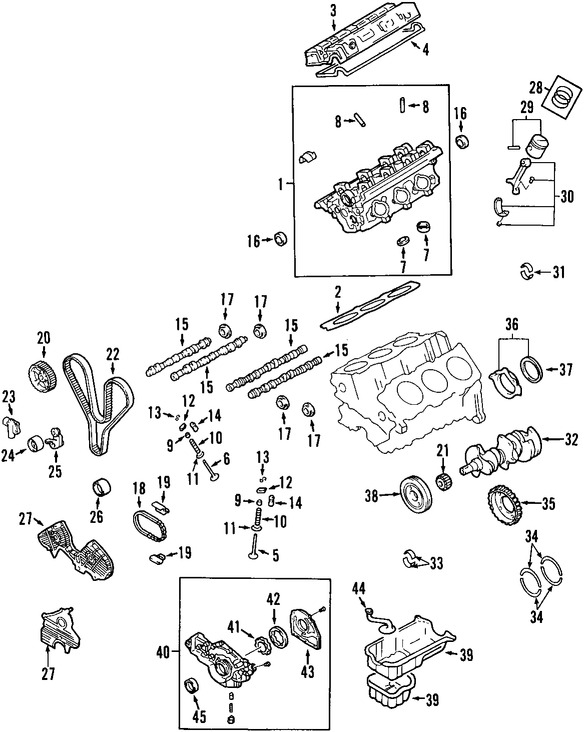 Foto de Sello del rbol de levas Original para Hyundai Kia Marca HYUNDAI Nmero de Parte 2214439001