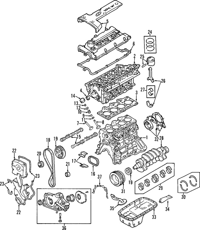 Foto de Culata del motor Original para Hyundai Elantra Hyundai Tiburon Marca HYUNDAI Nmero de Parte 2210023760