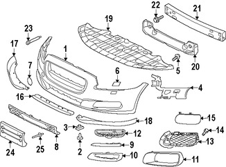 Foto de Barra de impacto de parachoque Original para Jaguar XJ Jaguar XJR Jaguar Vanden Plas Jaguar XJ8 Jaguar Super V8 Marca JAGUAR Nmero de Parte C2C21923