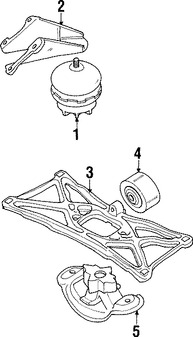 Foto de Soporte de Montura del motor Original para Jaguar XK8 Jaguar XKR Jaguar Vanden Plas Jaguar XJ8 Jaguar XJR Marca JAGUAR Nmero de Parte AJ81443