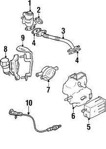 Foto de Manguera de retroalimentacin de presin EGR Original para Jaguar XK8 Jaguar Vanden Plas Jaguar XJ8 Jaguar XJR Marca JAGUAR Nmero de Parte AJ83890