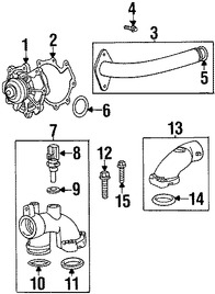 Foto de Anillo toroidal de la bomba de agua del motor Original para Jaguar X-Type Jaguar S-Type Marca JAGUAR Nmero de Parte XR85356