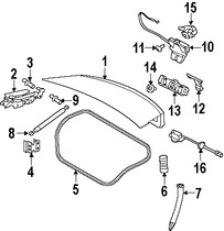 Foto de Tapa del maletero Original para Jaguar XK Jaguar XKR Marca JAGUAR Nmero de Parte C2P22033