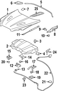 Foto de Panel de Cap Original para Jaguar XFR Jaguar XFR-S Marca JAGUAR Nmero de Parte C2Z29966