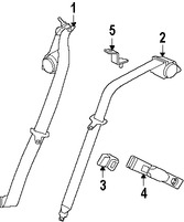 Foto de Cinturon de seguridad Regazo Hombros Original para Jaguar XF Jaguar XFR Jaguar XFR-S Marca JAGUAR Nmero de Parte C2Z27392JMN