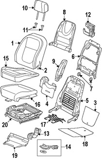 Foto de Panel posterior de Asiento Original para Jaguar XF Jaguar XFR Jaguar XFR-S Marca JAGUAR Nmero de Parte C2Z7933SEL