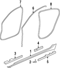 Foto de Sello de la puerta Original para Jaguar XF Jaguar XFR Jaguar XFR-S Marca JAGUAR Nmero de Parte C2Z23512