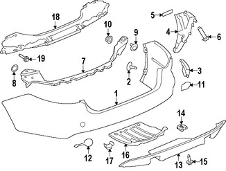 Foto de Tuerca de cubierta de parachoques Original para Jaguar XF 2016 2017 Marca JAGUAR Nmero de Parte T2H4059