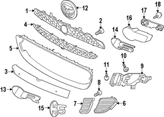 Foto de Molde de rejilla Original para Jaguar F-Type 2014 2015 2016 2017 Marca JAGUAR Nmero de Parte T2R2825