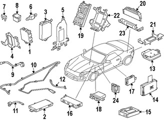 Foto de Mdulo de Control de la carrocera Original para Jaguar F-Type 2016 2017 Marca JAGUAR Nmero de Parte T2R22215