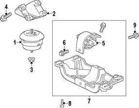 Foto de Soporte de Montura del motor Original para Jaguar F-Type 2016 2017 Marca JAGUAR Nmero de Parte T2R7890