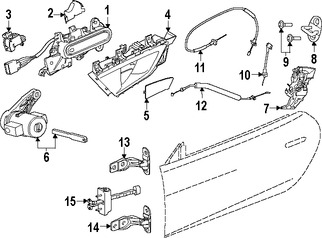 Foto de Bisagra de puerta Original para Jaguar F-Type 2014 2015 2016 2017 Marca JAGUAR Nmero de Parte T2R16533