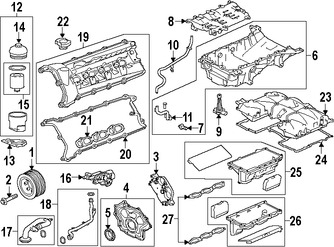 Foto de Tapa de Valvula del Motor Original para Jaguar  Jaguar XJ Jaguar XF Jaguar F-Type Marca JAGUAR Nmero de Parte C2Z29186