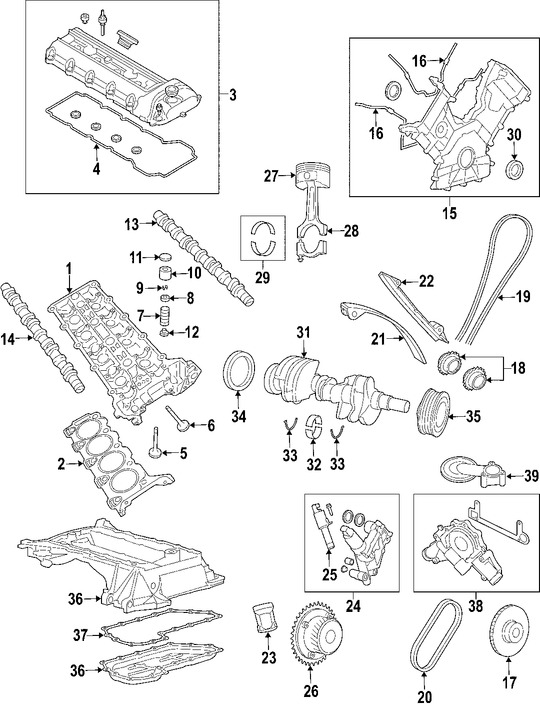 Foto de Rodamiento principal del Cigueal Original para Jaguar Marca JAGUAR Nmero de Parte AJ84632