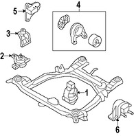 Foto de Soporte de Montura del motor Original para Hyundai Santa Fe 2010 2011 2012 Kia Sorento 2011 2012 2013 Marca KIA Nmero de Parte 218252P000