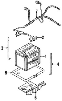 Foto de Soporte de la Bandeja de la batera Original para Kia Sportage Marca KIA Nmero de Parte 0K01F5621Z