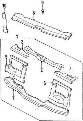 Foto de Deflector de aire soporte de radiador Original para Kia Sportage Marca KIA Nmero de Parte 0K01F56371C