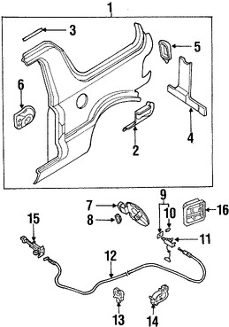 Foto de Actuador del Seguro Puerta de Combustible Original para Kia Sportage 1999 2000 2001 2002 1998 Marca KIA Nmero de Parte 0K01156890