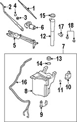 Foto de Cubierta del Brazo Limpiaparabrisas Original para Kia Sorento Kia Sedona Marca KIA Nmero de Parte 0K55276641