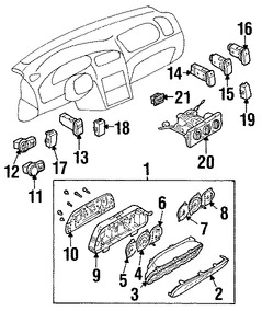 Foto de Interruptor de Luz anti-niebla Original para Kia Spectra 2002 2003 2004 Marca KIA Nmero de Parte 0K2N166480A