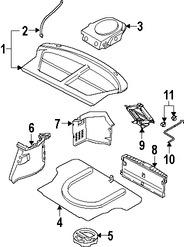 Foto de Cobertor de Altavoz Original para Kia Spectra 2000 2001 2002 2003 Marca KIA Nmero de Parte 0K2B168340D96