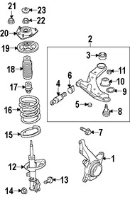 Foto de Defensa de Puntal de Amortiguador Original para Kia Spectra Kia Spectra5 Kia Forte Kia Forte Koup Marca KIA Nmero de Parte 546261M000