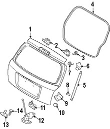 Foto de Puerta Trasera Original para Kia Spectra5 2006 2007 2008 2005 2009 Marca KIA Nmero de Parte 737002F250