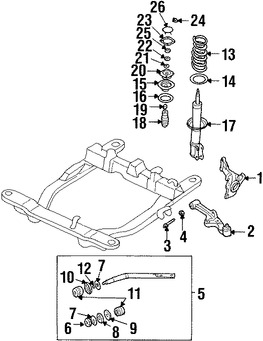 Foto de Buje de Barra de Retencin de Suspensin Original para Kia Sedona 2002 2003 2004 2005 Marca KIA Nmero de Parte 0S08334136A