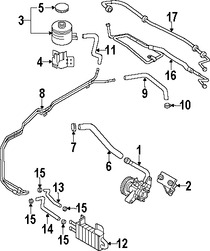 Foto de Enfriador Direccin Asistida Original para Kia Sedona 2002 2003 2004 2005 Marca KIA Nmero de Parte 0K52Y32480