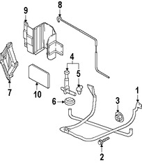 Foto de Elevador de Llanta de Repuesto Original para Kia Sedona 2002 2003 2004 2005 Marca KIA Nmero de Parte 0K55T5671Y