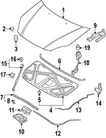 Foto de Sello del capo Original para Kia Rio Kia Rio5 Marca KIA Nmero de Parte 864351G000