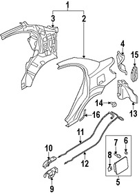 Foto de Cable de Puerta del Tanque de Combustible Original para Kia Rio Kia Rio5 Marca KIA Nmero de Parte 815901G010