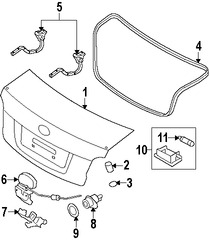 Foto de Bisagra de puerta del maletero Original para Kia Rio 2006 2007 2008 2009 2010 2011 Marca KIA Nmero de Parte 792201G000