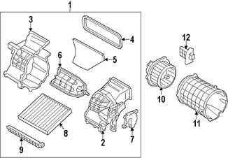 Foto de Sello de la Caja del Ventilador de Climatizacin Original para Kia Rio 2012 2013 2014 2015 2016 2017 Marca KIA Nmero de Parte 979561W000