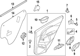 Foto de Bisel de Switch de Vidrio Electrico Original para Kia Rio 2014 2015 2016 2017 Marca KIA Nmero de Parte 837301W000DCP