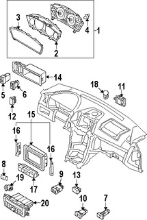 Foto de Lente de Panel de Instrumentos Original para Kia Amanti 2007 2008 2009 Marca KIA Nmero de Parte 943603F600