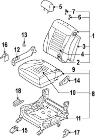 Foto de Almohadilla Calentadora de Asiento Original para Kia Amanti 2007 2008 2009 Marca KIA Nmero de Parte 883903F800