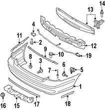 Foto de Enganche de cubierta de parachoques Original para Kia Amanti 2007 2008 2009 Marca KIA Nmero de Parte 0K2C0501B0