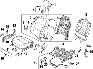 Foto de Almohadilla Calentadora de Asiento Original para Kia Cadenza 2015 2016 Marca KIA Nmero de Parte 881963R801