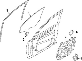 Foto de Cristal de Puerta Original para Kia Cadenza 2014 2015 2016 Marca KIA Nmero de Parte 824213R030